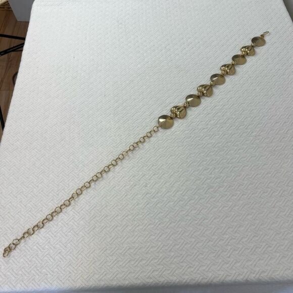 Vintage Gold Tone Seashell Metallic Clasp Women’s Belt 36” Adjustable Waist 90s - Picture 8 of 14